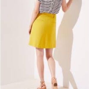 Loft Citron Yellow Ponte Lined Skirt HOST PICK